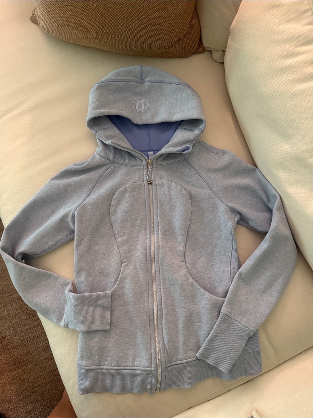 lululemon athletica women’s ' Light Blue Full-Zip Hoodie